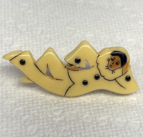 Pierrot french clown brooch - pierrot,